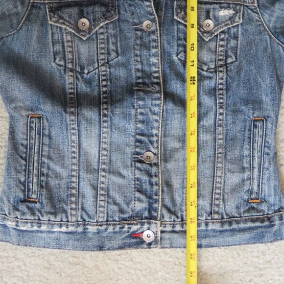 Vintage Gap 1969 Limited Edition Distressed Blue Denim Jean Jacket XS - Picture 16 of 16